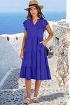 Blake | Women’s Dress with V-Neck and Tiered Skirt
