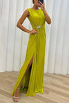 Freesia | Women's Wedding Guest Pleated Maxi Dress Evening