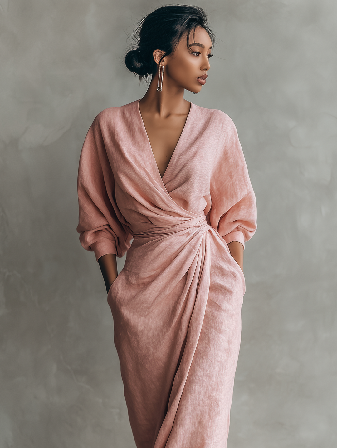 Katherine | Minimalist V Neck Sleeveless Casual Maxi Dress
