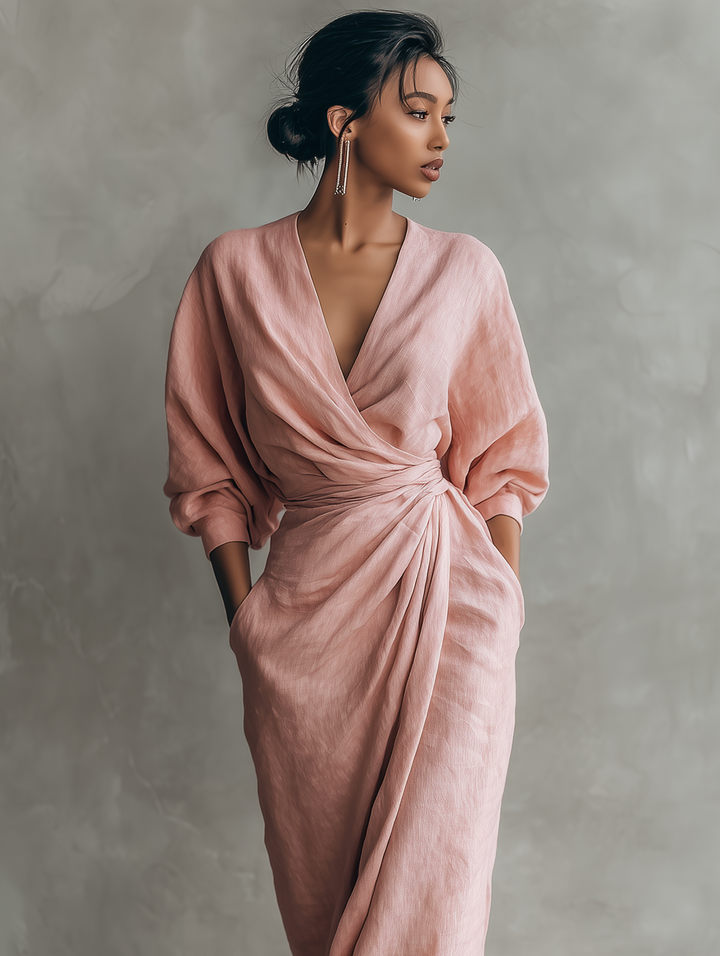 Katherine | Minimalist V Neck Sleeveless Casual Maxi Dress