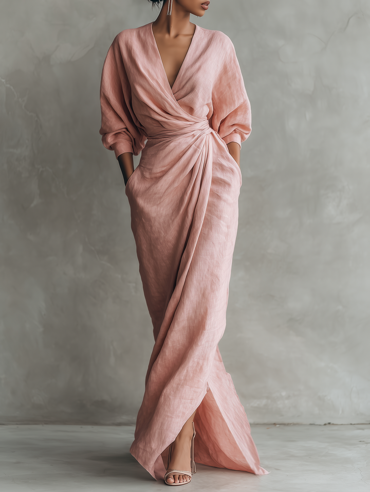 Katherine | Minimalist V Neck Sleeveless Casual Maxi Dress