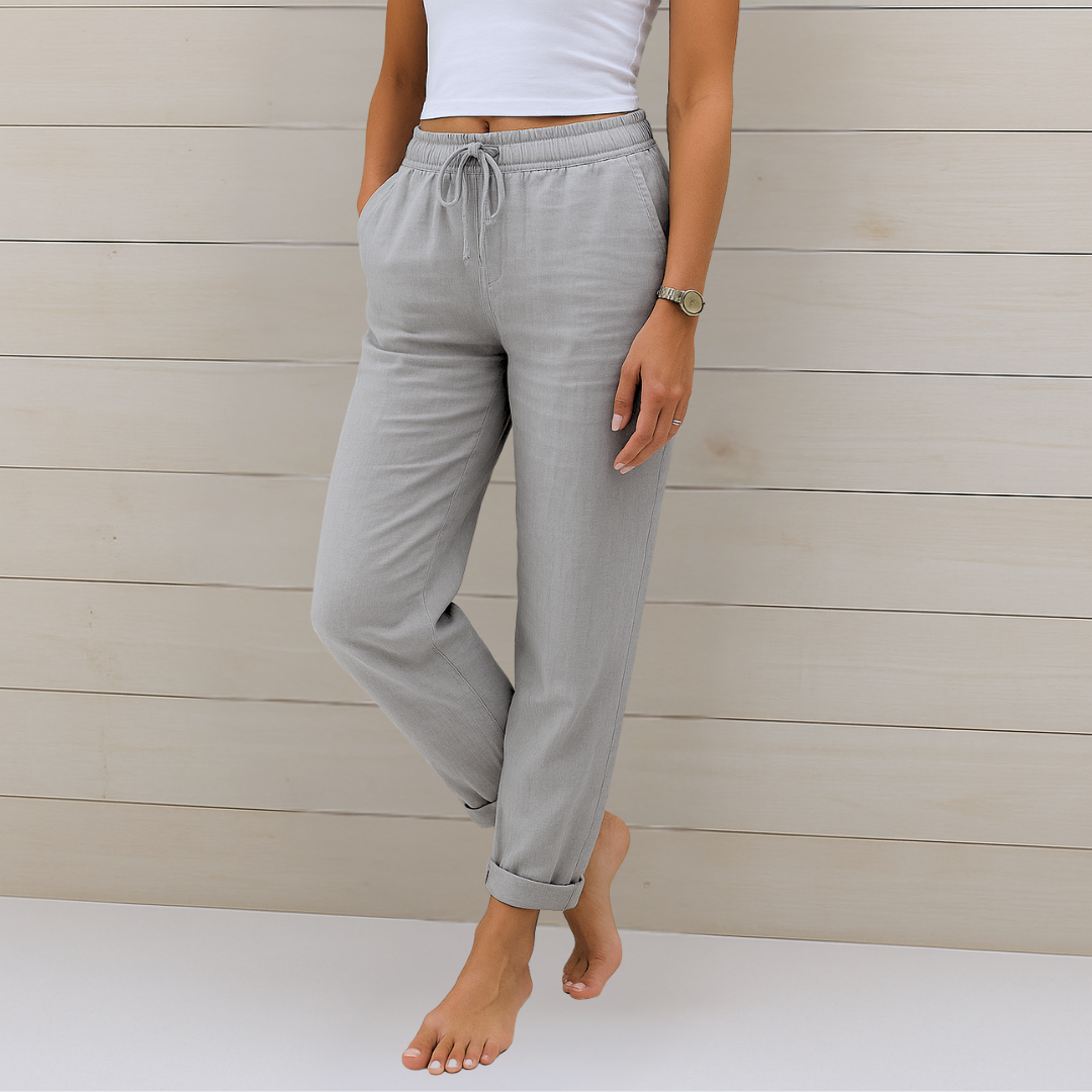 Veda | Breathable Trousers with Elastic Waist and Relaxed Fit