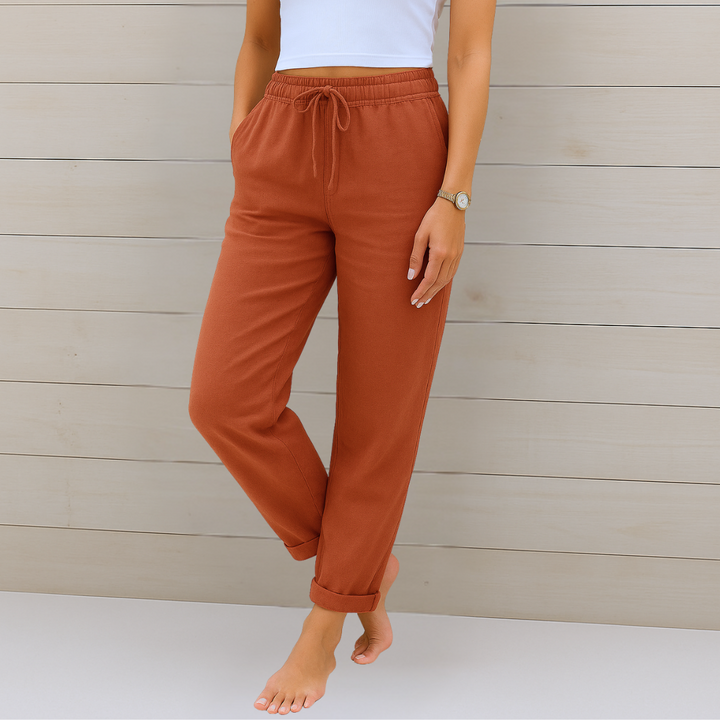Veda | Breathable Trousers with Elastic Waist and Relaxed Fit