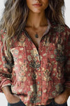 Juniper | Long Sleeve Button-Down Shirt with Floral Print