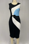 Emma | Women's Midi Dress with Bow and Paneling
