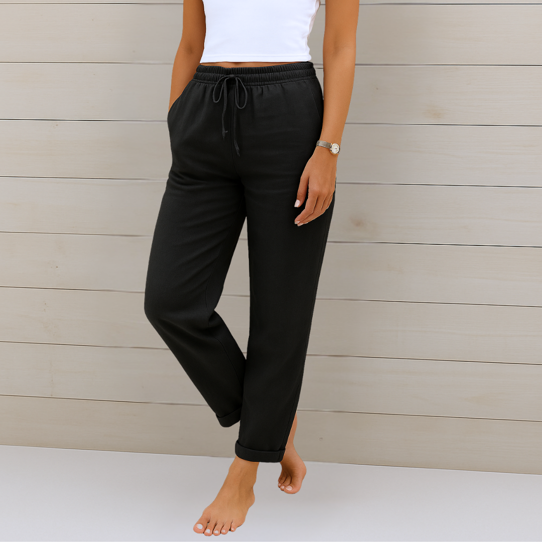 Veda | Breathable Trousers with Elastic Waist and Relaxed Fit