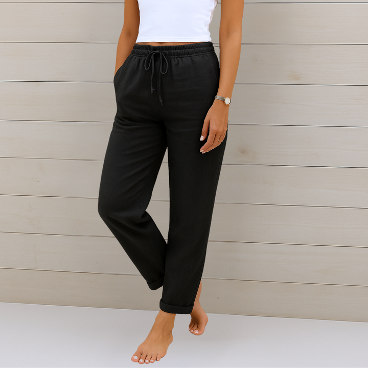 Veda | Breathable Trousers with Elastic Waist and Relaxed Fit