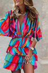 Marisol | Women's Draped Dress with Tummy Control and Colorful Design