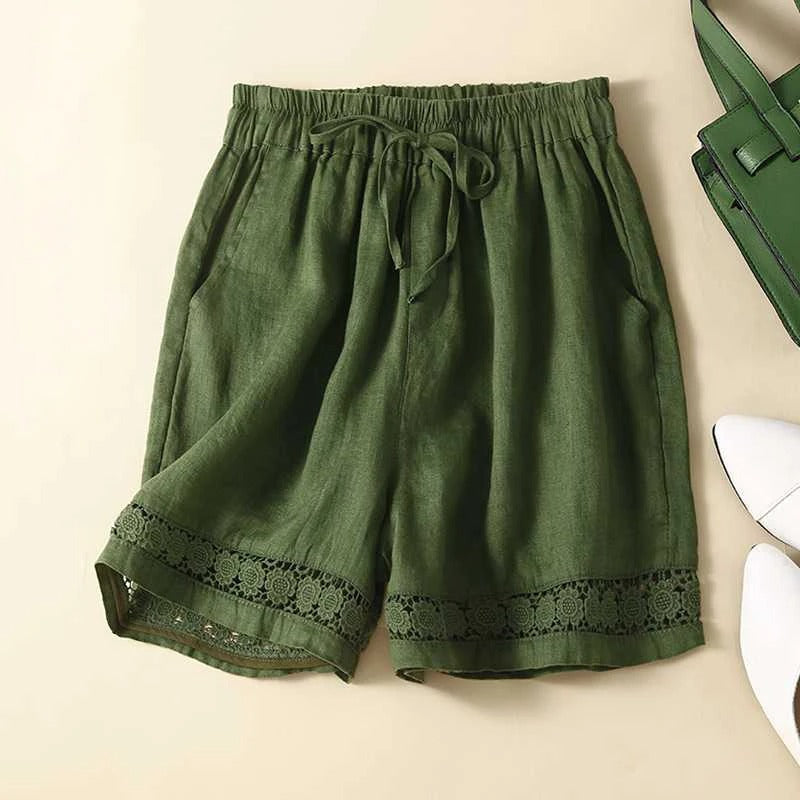 Willow | Floral Shorts with Elastic Waist and Lightweight Fabric