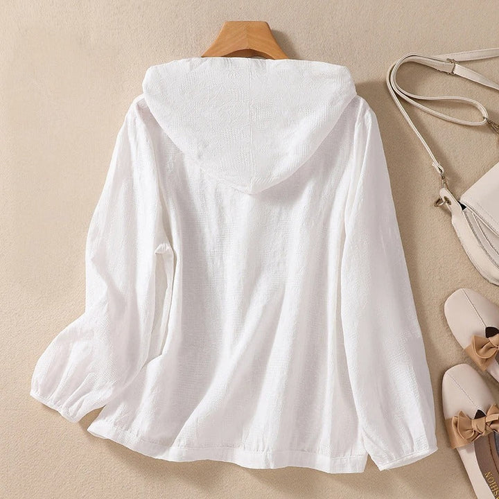 Elara | Hooded Shirt with Relaxed Fit and Soft Fabric