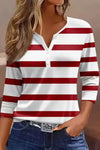 Amelia | Striped V-Neck Top