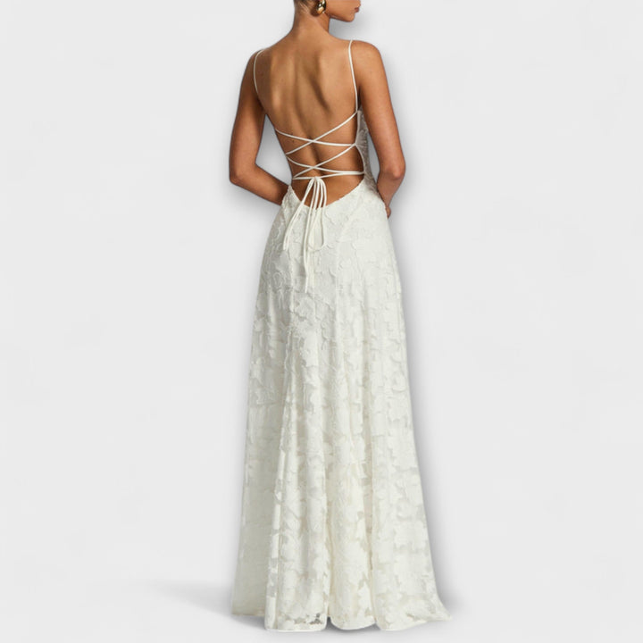 Arabella | Elegant Floral Lace Maxi Dress for Special Events