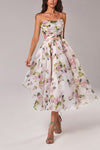 Rosie | Women's Floral Spaghetti Strap A-Line Midi Dress