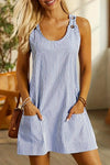 Belinda | Women's Striped Summer Dress with Pockets and Sleeveless Design