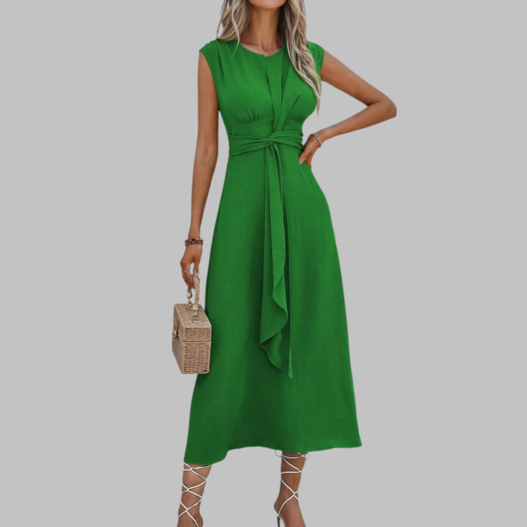 Bridgette | Elegant Sleeveless Round Neck Maxi Dress