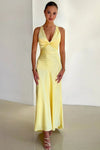 Arabelle | Women's V-Neck Maxi Dress with Flowing Skirt and Elegant Design