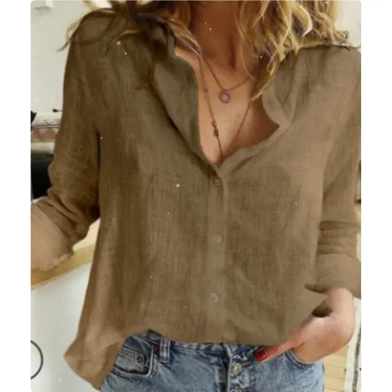Mila | Women’s Shirt with Button Front and Collar