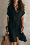 Claire | Women's Casual Button Front Loose Shirt Dress