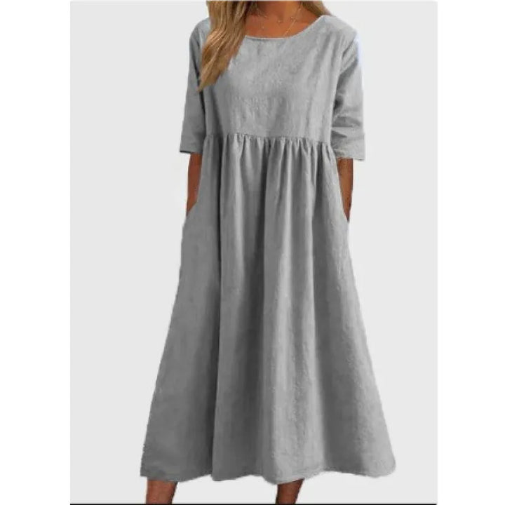 Jordan | Women’s Maxi Dress with Pockets and Half-Sleeves