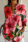 Ainsley | Floral Blouse with Short Sleeves