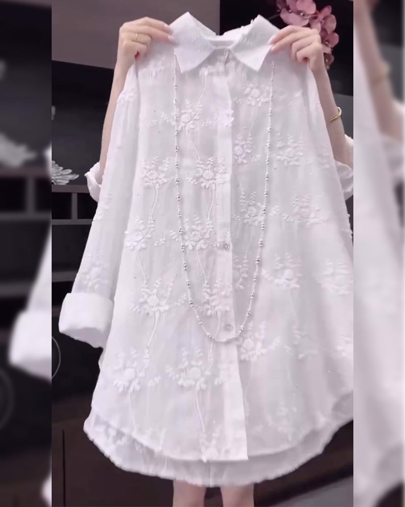 Merritt | Floral Shirt with Dropped Shoulders