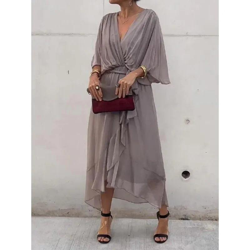 Penelope | Women’s Wrap Dress with V-Neck and Tie Waist