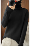Gianna | Women's Sweater with Turtleneck and Long Sleeves