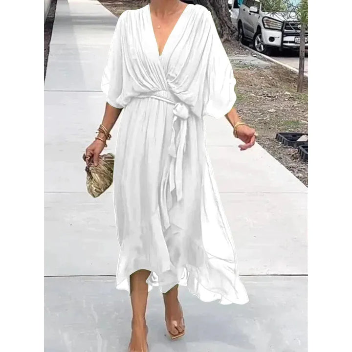 Penelope | Women’s Wrap Dress with V-Neck and Tie Waist