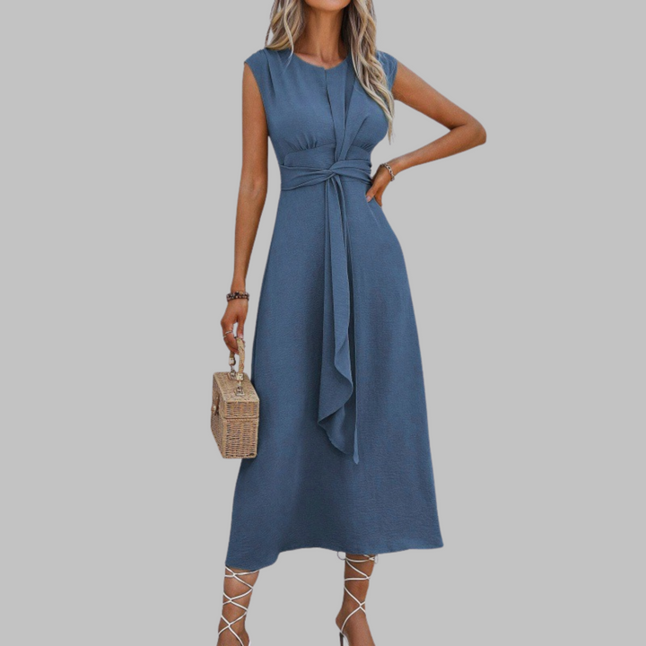 Bridgette | Elegant Sleeveless Round Neck Maxi Dress