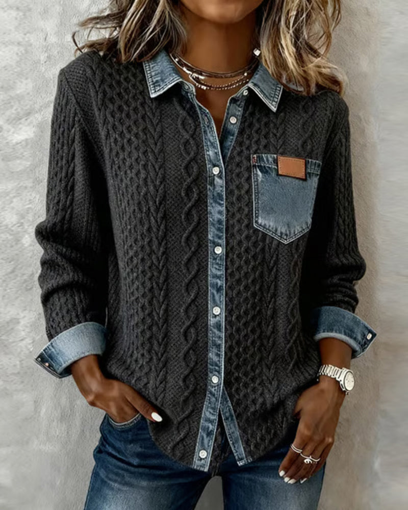 Teagan | Long-Sleeve Shirt with Button Closure