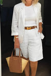 Women's Two-Piece Suit Set with Tailored Fit and Versatile Design