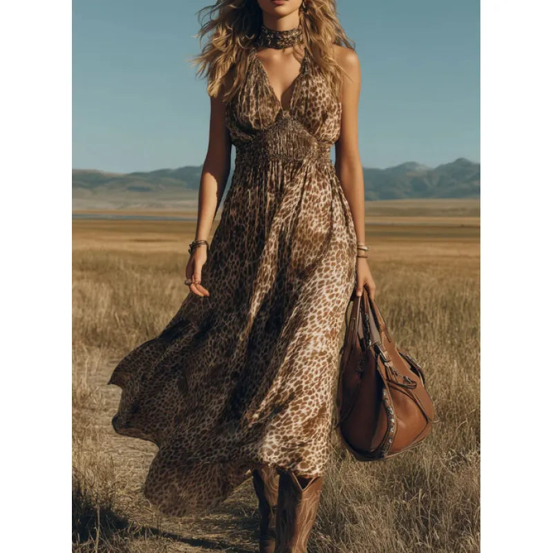 Hailey | Women’s Maxi Dress with Halter and Smocking