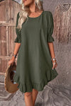 Briar | Women's Dress with Ruffles and Puff Sleeves