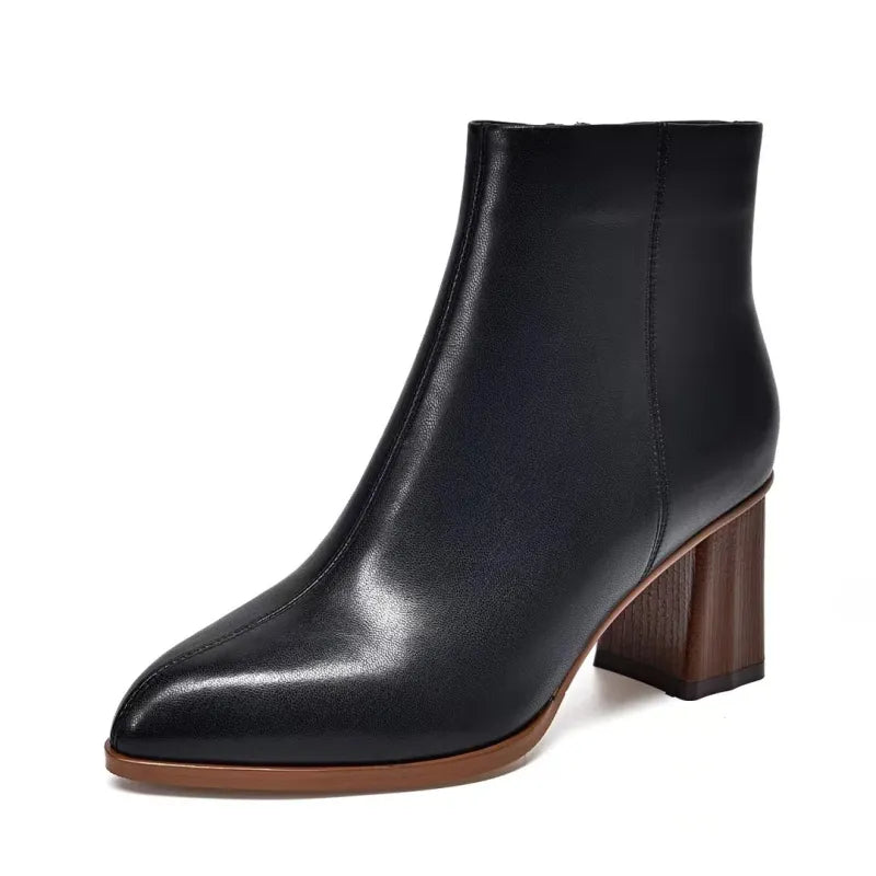 Belinda | Women’s Ankle Boots with Pointed Toe and Block Heel