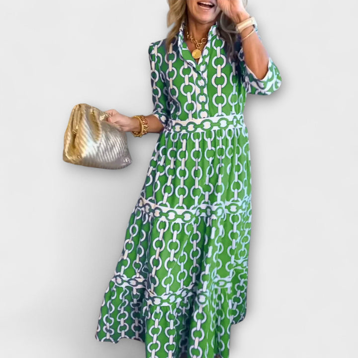 Wendy | Midi Dress with Chain Pattern