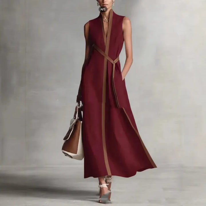 Emmeline | Women’s Maxi Dress with Belt and Pockets