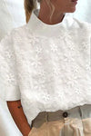 Julia | Floral Solid Stand-Up Collar