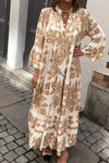 Delaney | Women's Boho Maxi Dress with Flowing Design and Printed Pattern