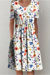 Celina | Women's Casual Floral Dress with Pockets and Short Sleeves