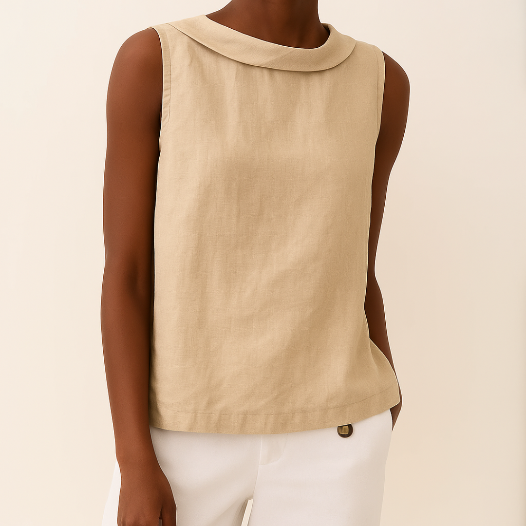 Emberlyn | Roll-Collar Top – unique and memorable