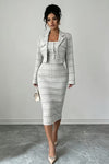 Evelyn | Women's Dress Set with Jacket and Texture