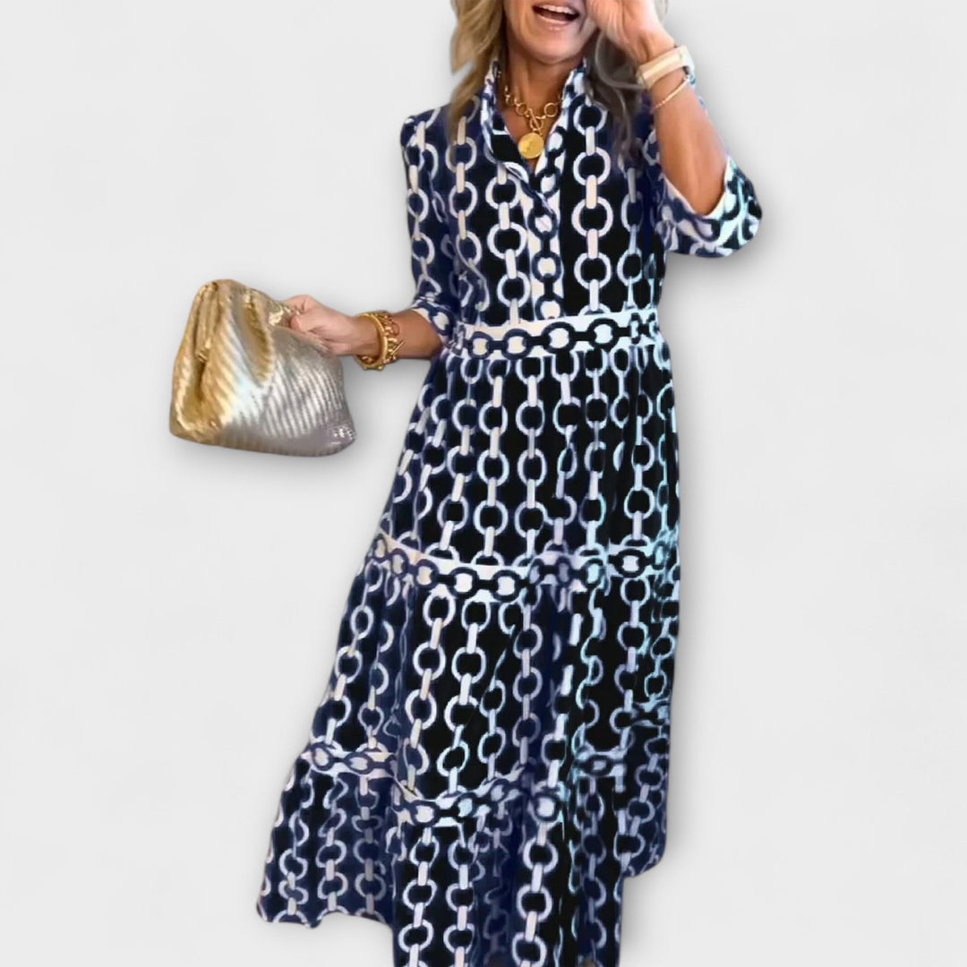 Wendy | Midi Dress with Chain Pattern
