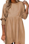 Caprielle | Women's Summer Day Dress with Ruched Design and Adjustable Straps