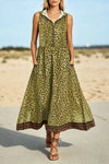 Evelisse | Women’s Maxi Dress with Zipper and Leopard Print