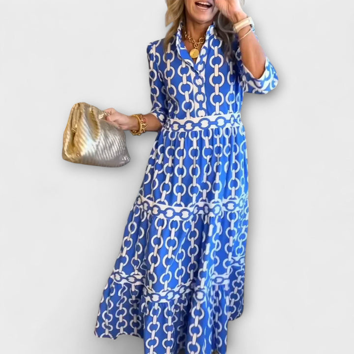 Wendy | Midi Dress with Chain Pattern
