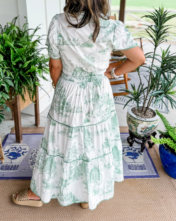Felicity | Classic Toile Maxi Dress