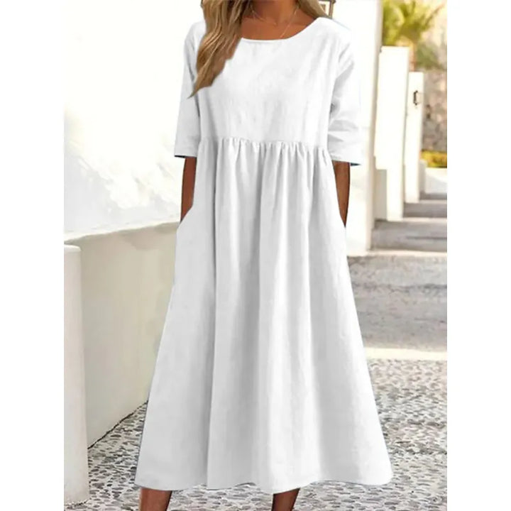 Jordan | Women’s Maxi Dress with Pockets and Half-Sleeves