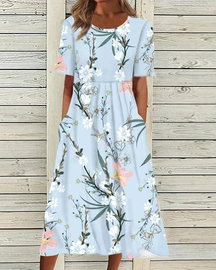 Jean | Floral Printed Midi Dress