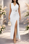 Freesia | Women's Maxi Dress with V-Neck and Slit