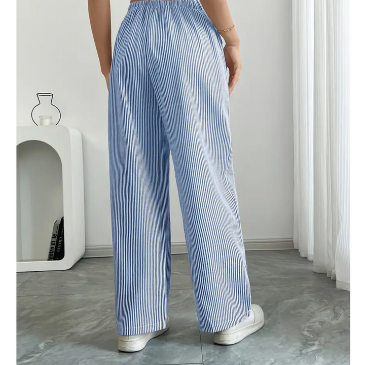 Victoria | Striped Trousers with Pockets and Relaxed Fit